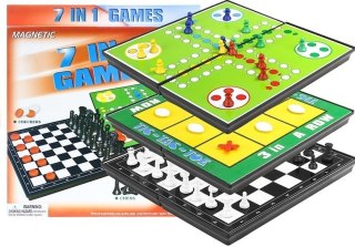 Gry 7w1 Zestaw Gier Planszowych Ludo Warcaby