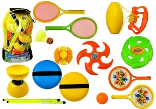 Zestaw Sportowy Rakiety Frisbee Diabolo