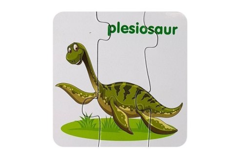 Puzzle Edukacyjne Dinozaury Angielski 10 Połączeń