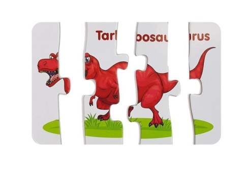 Puzzle Edukacyjne Dinozaury Angielski 10 Połączeń