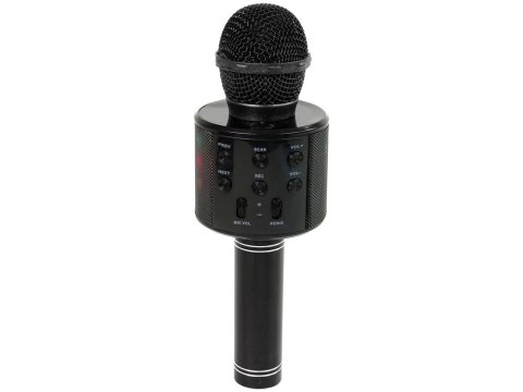 Mikrofon Bezprzewodowy USB Głośnik Nagrywanie Karaoke Model WS-858 Czarny