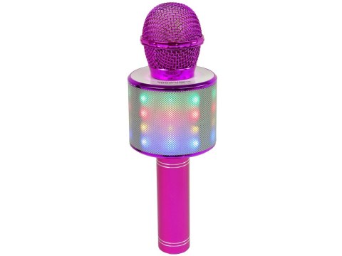 Mikrofon Bezprzewodowy USB Głośnik Nagrywanie Karaoke Model WS-858 Różowy