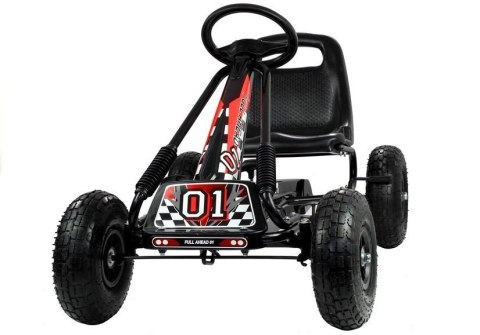 Gokart Czarny A-15 Pompowane Koła