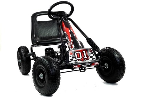 Gokart Czarny A-15 Pompowane Koła