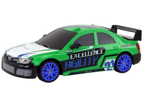 Autko Sportowe Zdalnie Sterowane R/C 1:24 Zielone Wymienne Koła