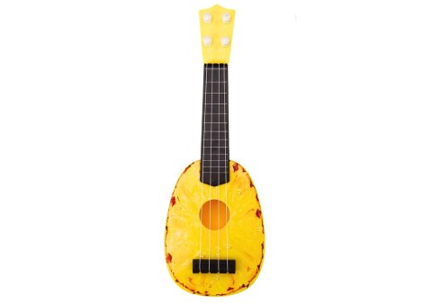 Ukulele Dla Dzieci Mini Gitara 4 Struny Motyw Ananasa Gitarka Żółta 15″