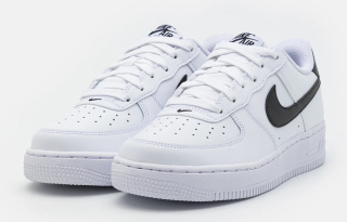 Nike Air Force 1 White/Black GS Biało czarne