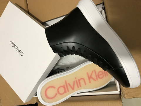 Buty męskie Calvin Klein wysokie sneakersy / trzewiki skórzane